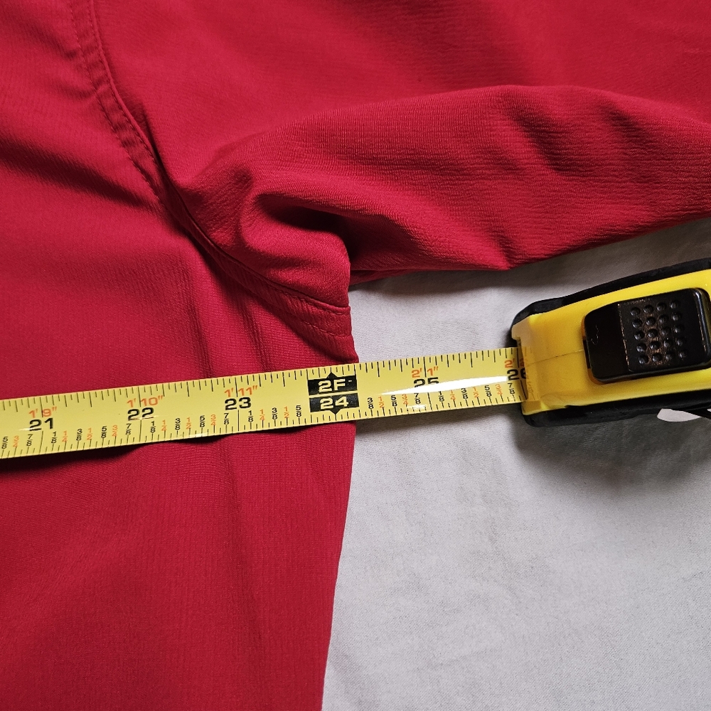 Cutter & Buck Mens L WeatherTec Red‎ Pullover Golf Windbreaker Jacket Wind Shirt - Picture 7 of 10